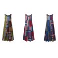 thumbnail image 2 of Vestido estampado Vestido maxi sin mangas Estilo bohemio Verano O-cuello Cintura alta Inevent FS11525-04, 2 of 7