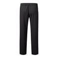 thumbnail image 5 of Men Dress Pants Solid Color Casual Comfortable Flat Front Trousers Business Black Pant, 5 of 5