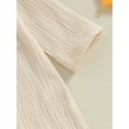 thumbnail image 6 of Wassery Toddler Baby Boy Cotton Linen Jumpsuit Solid Color Long Sleeve Button Down Romper with Pockets Newborn Infant Cute Spring Fall Outfit 0-24M, 6 of 8