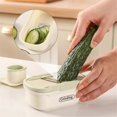 thumbnail image 3 of Multifunctional Garlic Cutter - Manual Vegetable Slicer,Compact Kitchen Gadget for Garlic,Ginger,Ea, 3 of 5