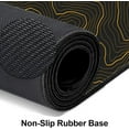 thumbnail image 4 of Gaming Mouse Pad, Golden Topographic Contour Large Desk Mat, Extended Big XXL Desk Pad, Long Computer Keyboard Mousepad with Non-Slip Base and Stitched Edge for Home Office, 31.5 x 15.7 Inch, 4 of 7