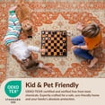 thumbnail image 4 of Design&I 3'x5' Ultra Soft Throw Mat, Orange Vintage Burnt Print Ornamental Spandrels Banded Framing None Fluffy Washable Easy Care Indoor rug for Bedside Hallway, 4 of 7