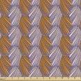 thumbnail image 1 of Geometric Upholstery Fabric by the Yard, Striped Hexagons Creative Hand-drawn Brushed Design with Sketchy Look, Decorative Fabric for DIY and Home Accents, Lavender Orange Blush by Ambesonne, 1 of 5