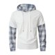 thumbnail image 4 of MHFRRA Sudadera con Capucha y Estampado de Cuadros, de Manga Larga, Informal, de Dos Piezas, para Otoño E Invierno, Ropa de Calle Cómoda para Uso Diario Blanco, 4 of 5