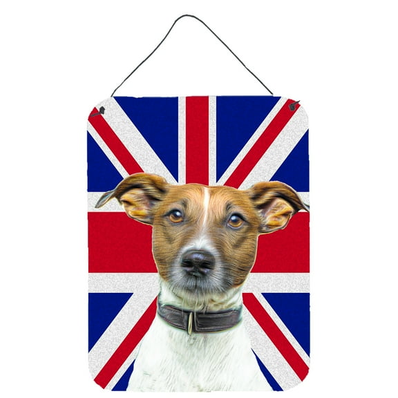 Carolines Treasures KJ1162DS1216 Jack Russell Terrier with English Union Jack British Flag Wall or Door Hanging Prints