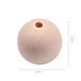 thumbnail image 2 of Bola redonda natural Wood Beads cozyou, 100 unidades, 20 mm, 2 of 4