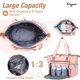 thumbnail image 3 of Bolsa para pañales Tonyeee, impermeable, grande, con cambiador, rosa, 3 of 6