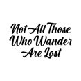 thumbnail image 2 of Not All Who Wander Are Lost Compass Wall Decal – Vinyl Bumper Sticker, Travel Theme, Choose Color 2 of 2