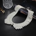 thumbnail image 3 of Collar de mujer desmontable con cuentas de perlas artificiales collar falso gargantilla collar decorativo, 3 of 4