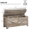 thumbnail image 2 of 39.4" Storage Chest, Extra Large Storage Trunk with 2 Hinges, Wooden Box Bench, Lift-Top Organizer Chest, Shoe Bench for Entryway, Bedroom, Living Room, 2 of 8