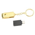 thumbnail image 2 of Unidad flash USB Velocidad de transferencia rápida Unidad USB 2.0 con adaptador USB a tipo C para tableta portátil Oro 8GB, 2 of 5