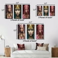thumbnail image 4 of Designart "Graceful Exquisiteness Portrait of a Boho Queen I" Boho Woman Framed Wall Art Set Of 3 - Pink Woman Boho Frame Gallery Wall Set For Home Decor, 4 of 6