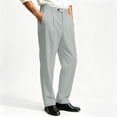 thumbnail image 4 of LODIENY Casual Dress Pants for Men Pleated Old Money Straight Leg Baggy Suit Slacks Fall Relaxed Fit Slacks Work Trousers with Pockets Gray M, 4 of 6