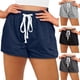 thumbnail image 5 of Pantalones cortos de algodón Elástico Jogging Gimnasio Yoga Pantalones cortos Pantalones de chándal suaves Vacaciones en la playa Diario Prendas para la parte inferior del cuerpo Azul oscuro M Sonducket  AP010921-17, 5 of 5