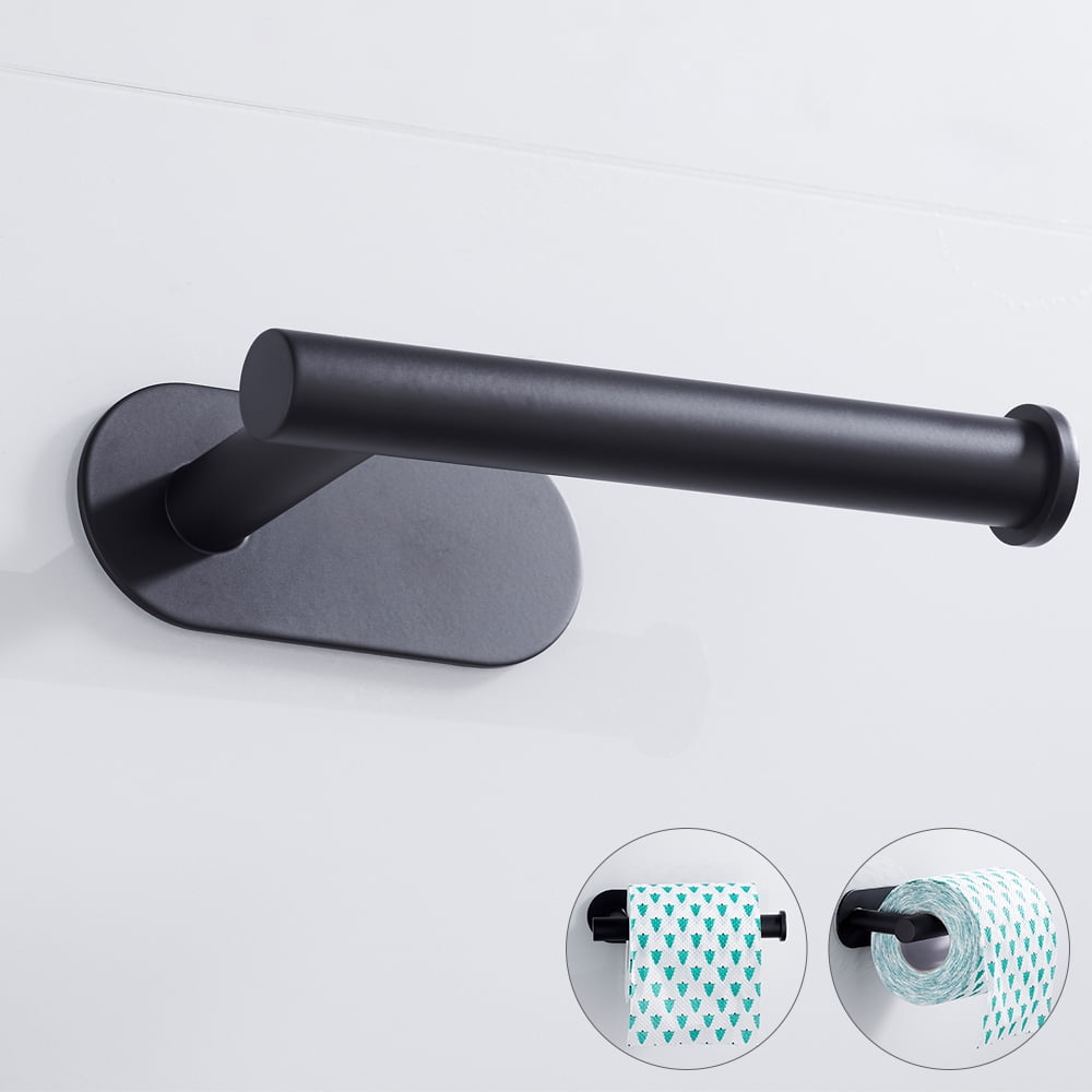 Harupink Toilet Roll Paper Holder Towel Ring Rail Self Adhesive Stainless Steel Support
