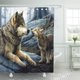 thumbnail image 1 of ABPHQTO Cortina de ducha Wolf Dogs Wild Wolves 160x180 cm, 1 of 1