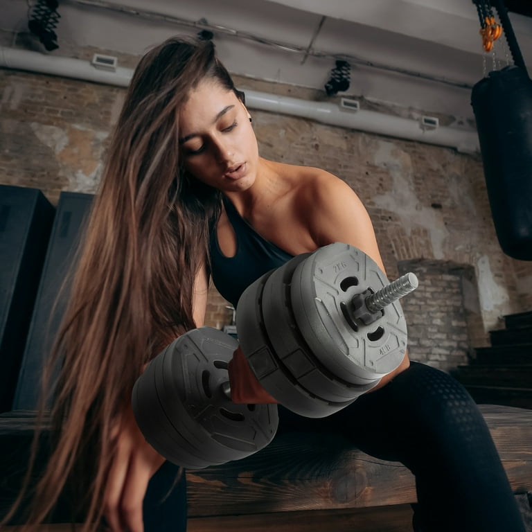 Fitvids 2 in 1 Adjustable Dumbbell Set, 60lbs Free Weights