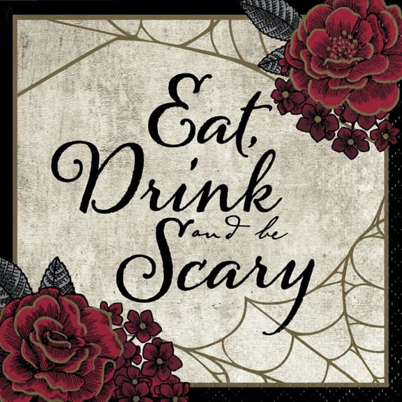 Creepy Halloween Characters Paper Beverage Napkins 16 Per Pack