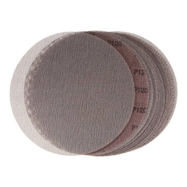 Unique Bargains 15pcs Mesh Sanding Discs 9 Inch Hook and Loop Sanding Net 120 Grits Dust Free Abrasive Pads for Wood Furniture