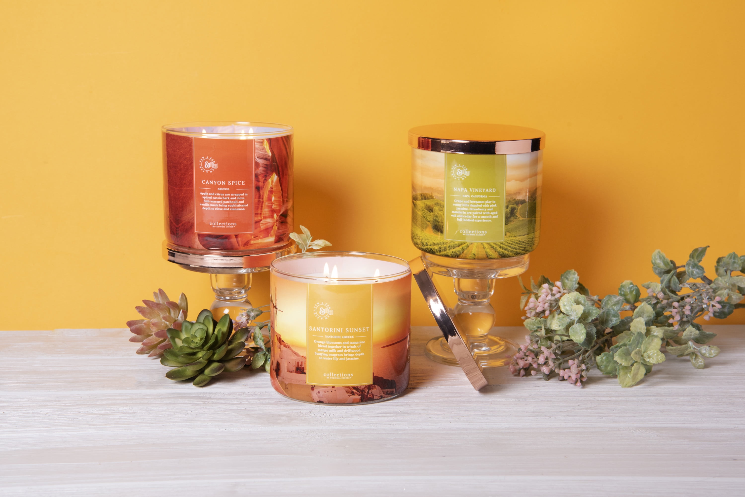Colonial Candle Canyon Spice 14.5Oz, 3 Wick Candle, Orange