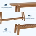 thumbnail image 4 of Kojooin 71 Inch Wood Entryway Table with Storage, Farmhouse 2-Tier Narrow Console Table for Hallway, 4 of 8