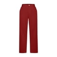 thumbnail image 3 of DHFJKG Women's Golf Pants Stretch Work Dress Capri Pants Classic Fit Straight Leg Solid Color Flat Front Stylish Trousers, 3 of 5