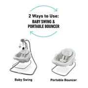 Graco DuetConnect LX Baby Swing and Bouncer with 6 Speeds and Music, Ari