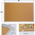 thumbnail image 3 of Cork Board Bulletin Board 24 x 36, Silver Aluminium Framed 2x3 Corkboard,  Board for Wall Cork, Large Wall Mounted Notice Pin Board, 3 of 14