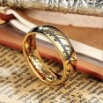 thumbnail image 2 of 7mm 8mm One Ring for Men Lord Rings Magic Power Rings Silver Titanium Rings Wedding Band for Men Women Comfort Fit Sipnner Ring High Polished, 2 of 4