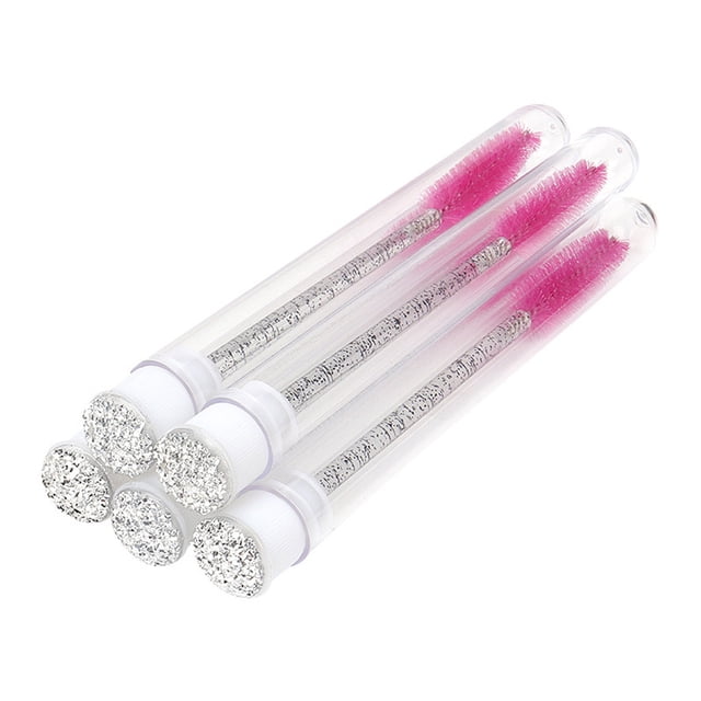 QualitChoice 5 Pieces Women Men Eyelash Brush Single Use Eyebrow Brushes Makeup Tool Silver Type 1