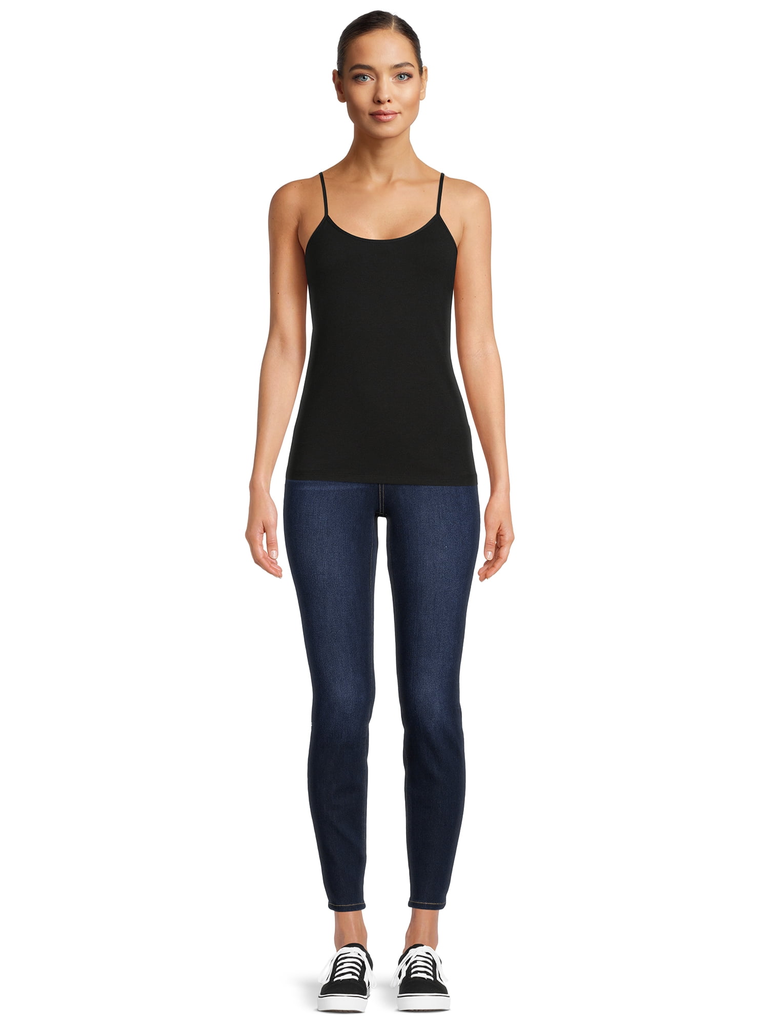 Time and Tru Women's Cami with Adjustable Straps, Sizes XS-XXXL