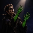 thumbnail image 2 of Halloween Skeleton Gloves, Glow-in-the-Dark Finger Bone Costume Gloves for Cosplay and Parties, 2 of 7