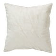 thumbnail image 2 of Fennco Styles Brushed Metallic Foil Collection Glamorous Faux Fur 18 x 18 Inch Throw Pillow with Case & Insert – Silver, 2 of 3