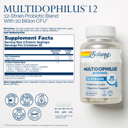 SOLARAY Multidophilus 12-Strain Probiotic, 100 Enteric Coated VegCaps
