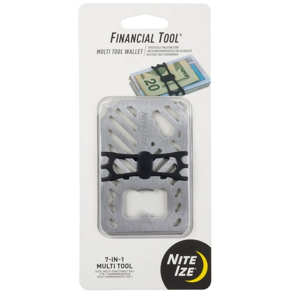 Nite Ize Financial Tool Multi Tool Wallet - 7-in-1 Stainless Steel - 1 Piece