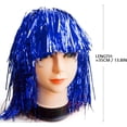 thumbnail image 5 of Pelucas de oropel de colores de 6 piezas, pelucas metálicas para disfraz, pelucas para fotomatón, pelucas brillantes para fiesta de disfraces para mujeres, 5 of 5