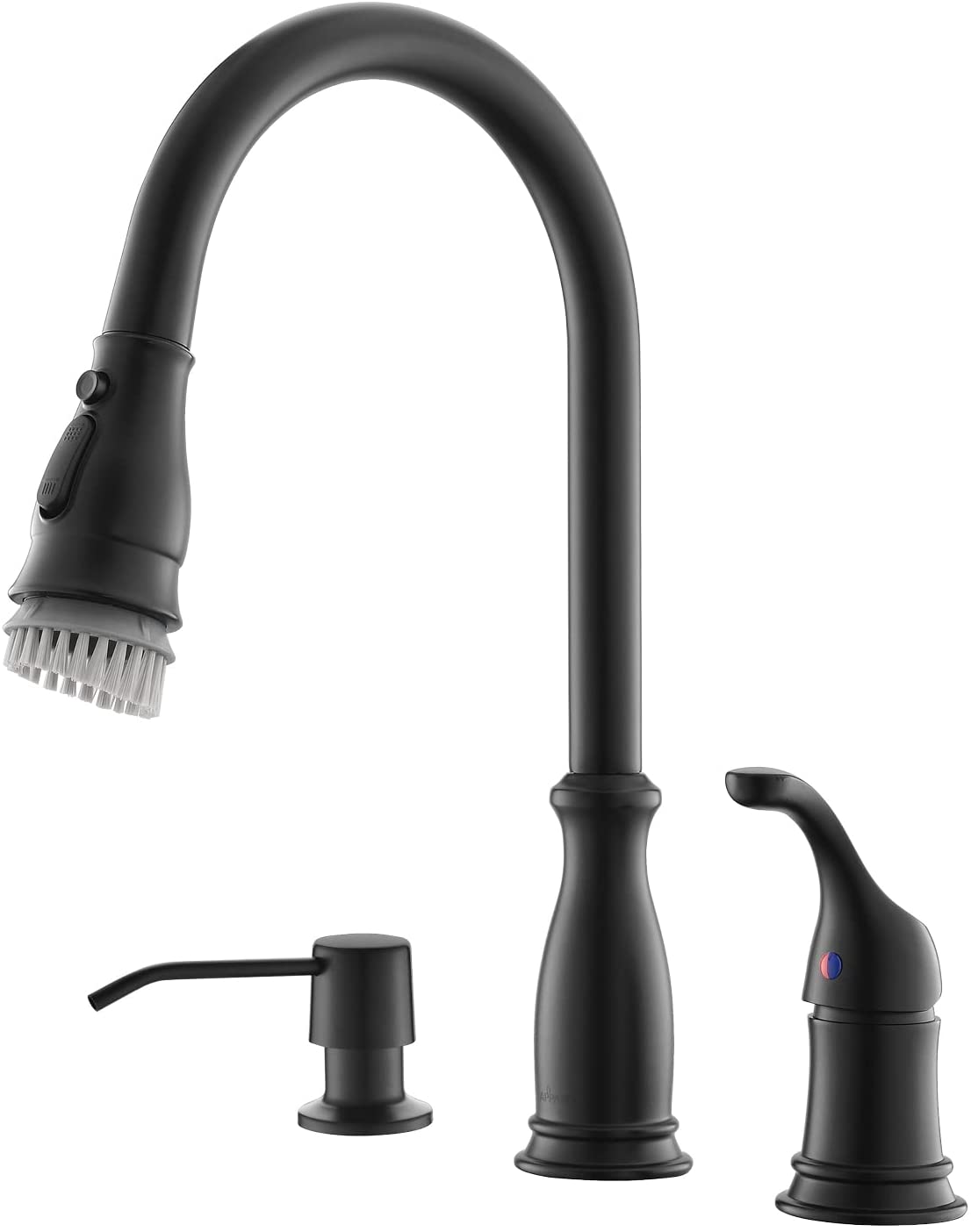 3 Hole Kitchen Faucet, Kitchen Faucet 3 Hole with Pull Down Sprayer, 3