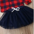 thumbnail image 6 of Toddler Baby Girl Christmas Outfits Long Sleeve Red Buffalo Plaid Shirt Top Skirt Tutu Dress Fall Winter Clothes, 6 of 7