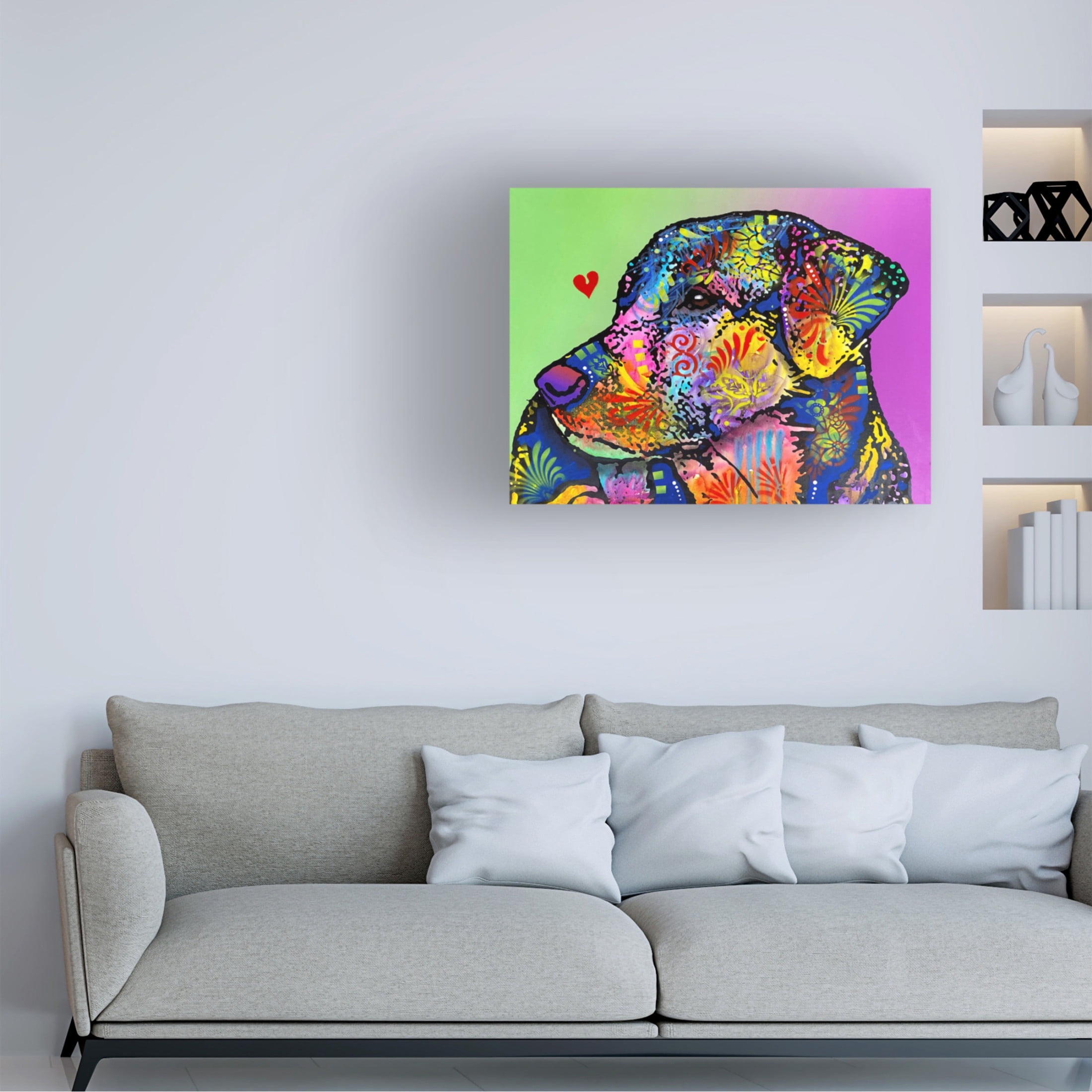 Canvas Wall Art - Dean Russo- Exclusive 'Self Portrait' Wall Art for Living Room, Bedroom, or Office Décor by Trademark Fine Art - 47 x 35 Inches