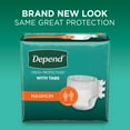 thumbnail image 3 of Depend Incontinence Protection with Tabs, Unisex, Small/Medium (19-34" Waist, Up To 170 lbs), Maximum Absorbency, 60 Count (3 Packs of 20), 3 of 5