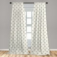 thumbnail image 5 of Ambesonne Diamonds Curtains, Polka Dots Crystals, Pair of 28"x84", Ivory Black, 5 of 5