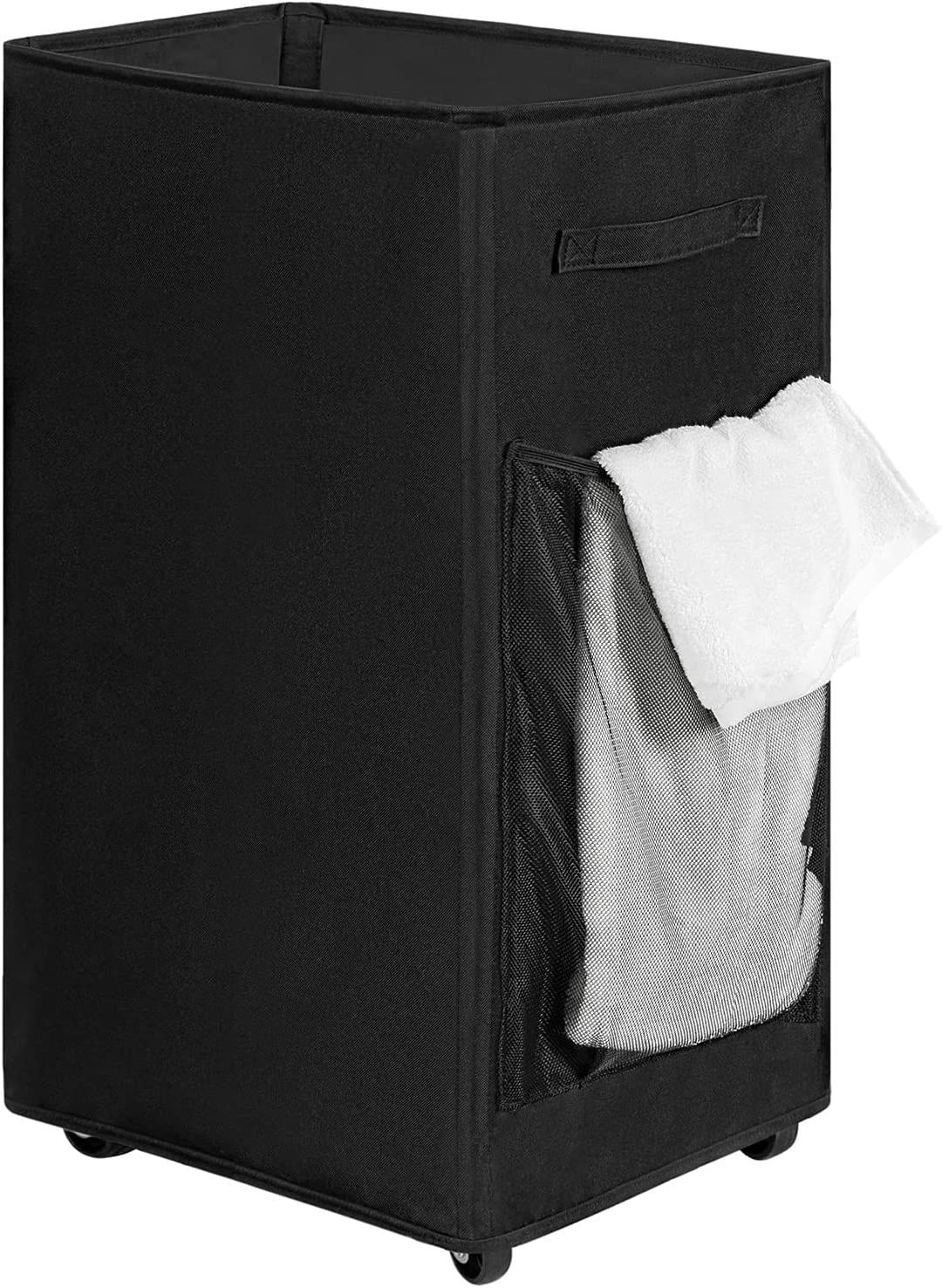 90L Rolling Laundry Basket Large Laundry Hamper with Wheels Collapsible