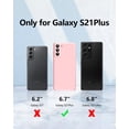 thumbnail image 6 of 3 in 1 for Samsung Galaxy S21 Plus Case, with 2 Pack Screen Protector, with Full Camera Cover Protection，Liquid Silicone Slim Shockproof Protective S21+ Phone Case (Pink), 6 of 12