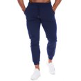 thumbnail image 2 of Hood Crew Men's Slim Joggers Workout Pants for Gym Running and Body building Trousers Elastic Waist Sweatpants Navy L, 2 of 5