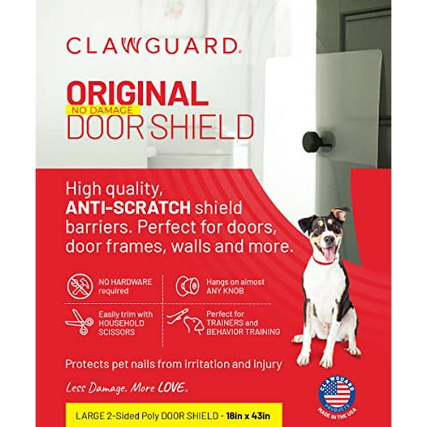 Original CLAWGUARD - The Ultimate Door Scratch Shield, Frame & Wall Scratch  Protection Barrier for Dog and Cat Clawing, Scratching and Damaging Doors