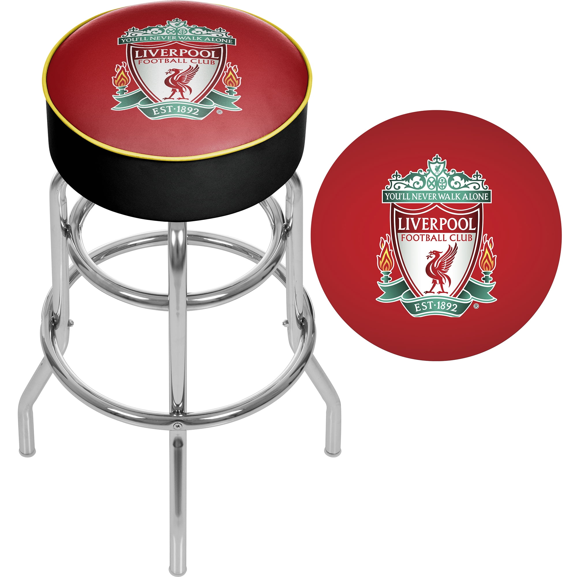 Premier League Liverpool Football Club Chrome Bar Stool With Swivel Premier League Liverpool Football Club Chrome Bar Stool With Swivel Com