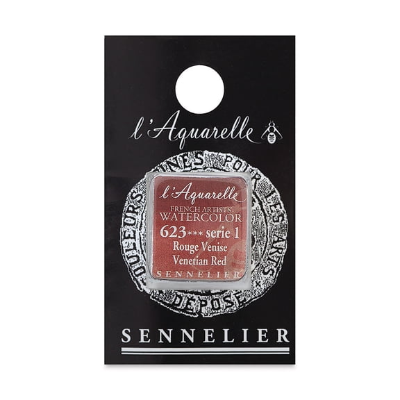 Sennelier French Artists' Watercolor - Venetian Red, Half Pan
