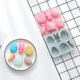 thumbnail image 4 of JeashCHAT Easter Egg Silicone Mold Easter Bunny Silicon Molds for Chocolate Egg Shaped Mold Baking Pan Resin Cake Chocolate Mold Silicone Candy Pan for Easter Party, 4 of 5