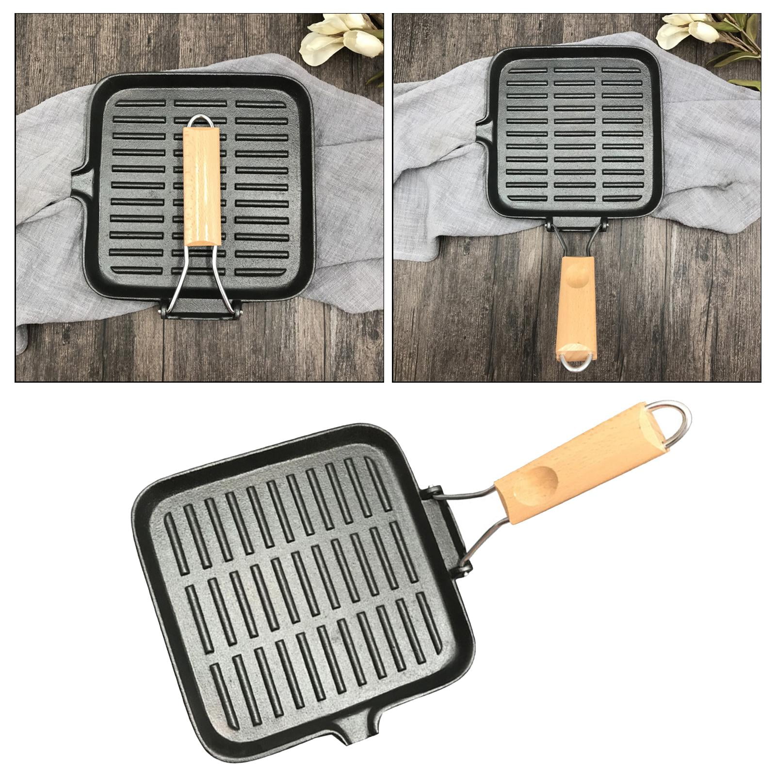 bodkar Versatile Nonstick Round Grill Flat Pan for Stove Tops,10  Lightweight Grill Frying Egg Omelet Pan Skillets for Camping Indoor Outdoor  Cooking