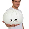 thumbnail image 6 of Giant Dumpling Squishies, Jumbo dumpling Squishies Cheese Stress Ball Soft Squeeze Decompression Dough Birthday Present for Kid Adults 10" White, 6 of 9
